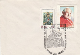 POLOGNE  VISITE PAPE JEAN PAUL II à KATOWICE 1983 - Franking Machines (EMA)