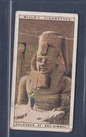 Wonders Of The Past 1926 - 1 Colossus At Abu Simbel -  Wills Cigarette Card - Original  - - Wills