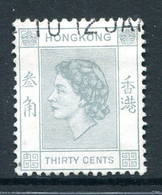 Hong Kong 1954-62 QEII Definitives - 30c Pale Grey Used (SG 183a) - Gebraucht