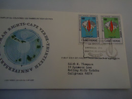 CAPE VERDE   FDC  1978 HUMANS RIGHTS  POSTED - Cap Vert