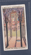 Wonders Of The Past 1926 - 49 Court Of Loins Alhambra -  Wills Cigarette Card - Original  - - Wills
