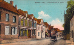 Beuvry - Route Nationnale Et La Poste - Colorisé - Voiture Ancienne - Beuvry