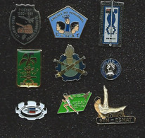 9 X  Pin's Théme Militaria ( Daguet / Esmat / Gendarmerie...) - Militaria