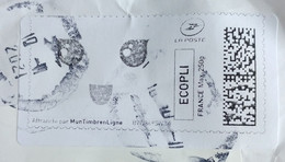 Timbre En Ligne "Yeux & Bouche" Kawaii (Ecopli) - France - Printable Stamps (Montimbrenligne)