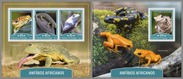 SAO TOME 2021 MNH African Amphybians Frogs Frösche Amphibien Grenouilles Amphibiens M/S+S/S - OFFICIAL ISSUE - DHQ2149 - Kikkers