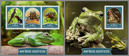 SAO TOME 2021 MNH Asian Amphybians Frogs Frösche Amphibien Grenouilles Amphibiens M/S+S/S - OFFICIAL ISSUE - DHQ2149 - Kikkers