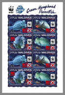 MALDIVES 2021 MNH 60 Years WWF Fishes Fische Poissons OVERPRINT RED M/S I - OFFICIAL ISSUE - DHQ2149 - Nuovi