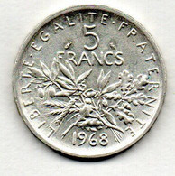 France  - 5 Francs 1968 -  état  SUP - J. 5 Francs