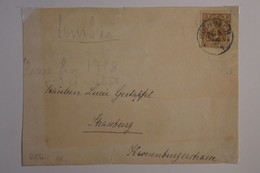 AJ3 LORRAINE LOTHRINGEN  BELLE LETTRE DEVANT  1903 ROTHBACH    POUR STRASSBURG  FRANCE ++ AFFRANCH INTERESSANT - Altri & Non Classificati