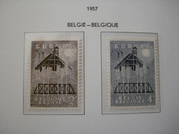 Belgique - Europa 1957 - Y.T. 1025/1026 - Neufs ** Mint MNH - 1957