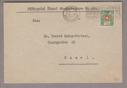 CH Portofreiheit Zu#12 GR#508 1929-04-28 Basel Hilfsspital Basel - Portofreiheit