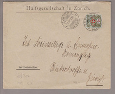 CH Portofreiheit 1912-08-17 Zürich3 Portofreiheitbrief Zu#4 5Rp. Kl#364 Hülfsgesellschaft In Zürich - Portofreiheit