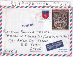 1974 - ENVELOPPE Par AVION De NIMES (GARD) => LAGOS (NIGERIA) - DESTINATION ! - Storia Postale