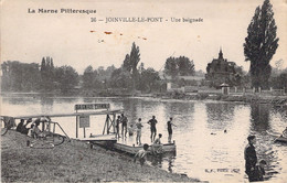 Joinville Le Pont - Une Baignade - Animé -Vélo - Baignade Terminus - La Marne Pittoresque 1919 - Joinville Le Pont