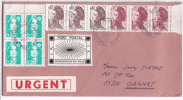 JANVIER 1991 - CHANGEMENT STATUT Des PTT ! - AJOUT TIMBRE PORT POSTAL EN VILLE (GREVE ?) De VALBONNE (ALPES MARITIMES) - 1982-1990 Vrijheid Van Gandon