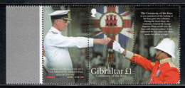 Gibraltar 2013 Mi# 1579 ** MNH - Strip Of 3 - Ceremony Of The Keys - Gibraltar