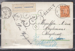 Postkaart Van Heist Op Den Berg Naar Lier D Lierre Rebut - 1912 Pellens