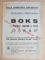 Serbia / Zrenjanin - Boks, Boxing Show: Yugoslavia, SSSR (Russia), Bulgaria, Romania, Poland, Turkey ( Flyer, Poster ) - Otros & Sin Clasificación