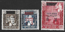 South Arabia  Seiyun  1966 Various Values  Mounted Mint - Andere
