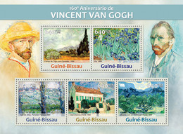 GUIENA-BISSAU MNH. VINCENT VAN GOGH   |  Yvert&Tellier Code: 4826-4830  |  Michel Code: 6602-6606 - Guinea-Bissau