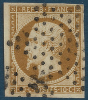 France Napoleon N°9d 10c Bistre Brun Fonçé (nuance Caracteristique) Oblitéré étoile De Paris, Frais & TTB Signé JAMET - 1852 Louis-Napoléon