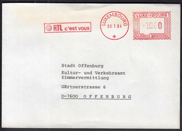 Luxembourg 1984 / RTL C'est Vous, RTL Is You / Radio, Television / Machine Stamp, EMA - Storia Postale