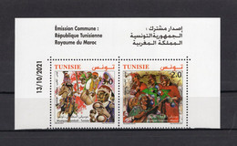 Tunisia/Tunisie 2021 - Stambali And Gnaoua Music - Joint Issue Tunisia/Morocco - Stamps 2v - MNH** - Superb*** - Tunisia (1956-...)