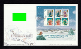 GREAT BRITAIN 2007 Christmas / Hark! The Herald Angels Sing: Miniature Sheet First Day Cover CANCELLED - 2001-2010 Decimal Issues