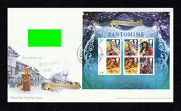 GREAT BRITAIN 2008 Christmas / Pantomimes: Miniature Sheet First Day Cover CANCELLED - 2001-2010 Decimal Issues