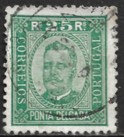 Ponta Delgada – 1892 King Carlos 25 Réis Used Stamp - Ponta Delgada