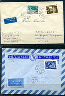 Hungary 1964 2 Covers To USA 11954 - Brieven En Documenten