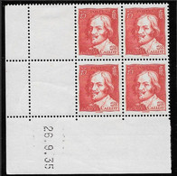 FRANCE - TIMBRES - COIN DATE - YT N° 306 75 C JACQUES CALLOT 1935 NEUF Sans Charnière TB - 1930-1939