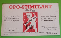 Buvard 340 - Laboratoire Flach - OPO STIMULANT Sexe Ange - Etat D'usage : Voir Photos -21x12 Cm Environ - Année 1960 - Produits Pharmaceutiques