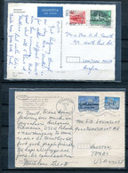 Hungary 1978 2 Color Postal Card Budapest To UK And  USA 11962 - Storia Postale