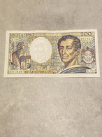 1 Billet De 200 Francs Montesquieu / 1992 / Alph K.105 / Vendu En L’état - 200 F 1981-1994 ''Montesquieu''