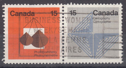 Canada 1972 Mi#502/503 Pair, Used - Oblitérés