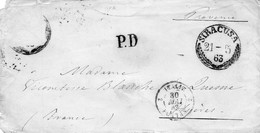 L.S.C De SIRACUSE,21/5/53,entrée Italie Pour Hyeres,en L"état. - Entry Postmarks