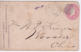 USA  - ENTIER POSTAL - US.POSTAGE. - CACHET  PHILADELPHIA - VOIR MENTION A GAUCHE RETOUR SOUS 10 JOURS SI NON DELIVRE - 1921-40