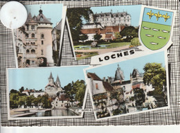 37 - TRES BELLE CARTE POSTALE SEMI MODERNE DE  LOCHES   MULTI VUES - Loches