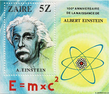 ZAIRE (CONGO D.R.) 1980 Mi BL 33 ALBERT EINSTEIN MINT MINIATURE SHEET ** - Albert Einstein