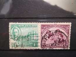 FRANCOBOLLI STAMPS NUOVA ZELANDA NEW ZEALAND 1946 USED SERIE PACE PEACE ROYAL FAMILY PARLIAMENT HOUSE OBLITERE' - Oblitérés
