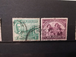 FRANCOBOLLI STAMPS NUOVA ZELANDA NEW ZEALAND 1946 USED SERIE PACE PEACE ROYAL FAMILY PARLIAMENT HOUSE OBLITERE' - Usati