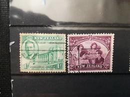 FRANCOBOLLI STAMPS NUOVA ZELANDA NEW ZEALAND 1946 USED SERIE PACE PEACE ROYAL FAMILY PARLIAMENT HOUSE OBLITERE' - Usati