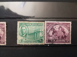 FRANCOBOLLI STAMPS NUOVA ZELANDA NEW ZEALAND 1946 USED SERIE PACE PEACE ROYAL FAMILY PARLIAMENT HOUSE OBLITERE' - Used Stamps