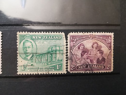 FRANCOBOLLI STAMPS NUOVA ZELANDA NEW ZEALAND 1946 USED SERIE PACE PEACE ROYAL FAMILY PARLIAMENT HOUSE OBLITERE' - Gebraucht