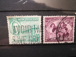 FRANCOBOLLI STAMPS NUOVA ZELANDA NEW ZEALAND 1946 USED SERIE PACE PEACE ROYAL FAMILY PARLIAMENT HOUSE OBLITERE' - Usati