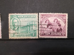 FRANCOBOLLI STAMPS NUOVA ZELANDA NEW ZEALAND 1946 USED SERIE PACE PEACE ROYAL FAMILY PARLIAMENT HOUSE OBLITERE' - Gebruikt