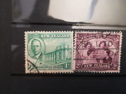 FRANCOBOLLI STAMPS NUOVA ZELANDA NEW ZEALAND 1946 USED SERIE PACE PEACE ROYAL FAMILY PARLIAMENT HOUSE OBLITERE' - Oblitérés
