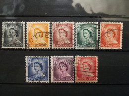 FRANCOBOLLI STAMPS NUOVA ZELANDA NEW ZEALAND 1954 USED SERIE  COMPLETE QUEEN ELIZABETH REGINA ELISABETTA OBLITERE' - Usati