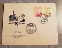 TURKEY SPECIAL COVER FEDERAL ALMANYA PROF. DR. THEODOR HEUSS  BURSA 1957 - Briefe U. Dokumente